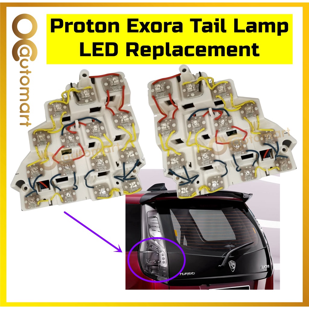 Proton Exora Tail Lamp LED Bulb Replacement Kit with IC Board Shopee