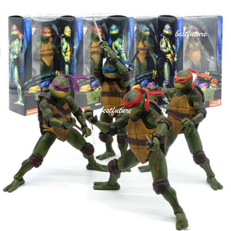 Teenage Mutant Ninja Turtles 1990 Movie Leo Don Mikey Raph Action ...