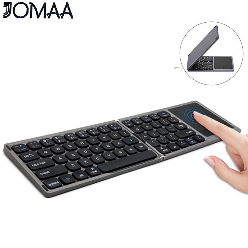 JOMAA Folding Bluetooth Keyboard with Touchpad/ Numberic Keypad ...