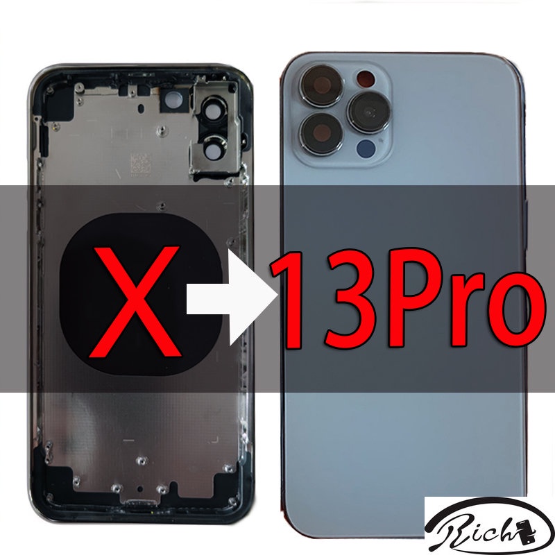 Stainless For iPhone X to iPhone 13pro Chasiss,for iPhone X like 13 pro ...
