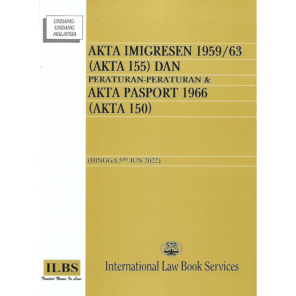 Akta Imigresen 1959/63 & Akta Pasport 1966 (Akta 150) | Shopee Malaysia