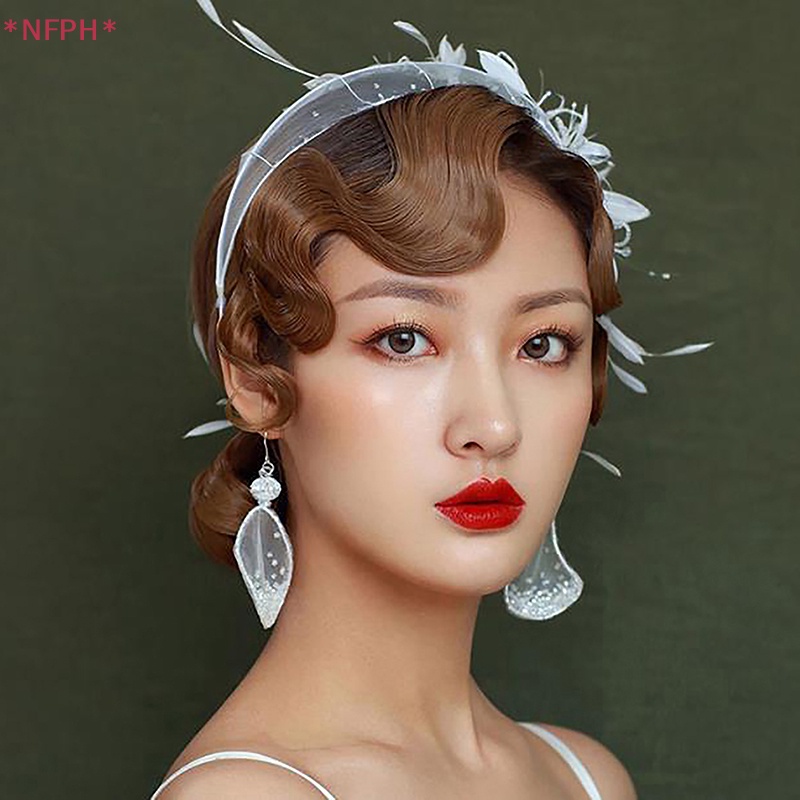 NFPH> Vintage Hair Piece Retro Bride Wave Qipao Party Hair Accessory