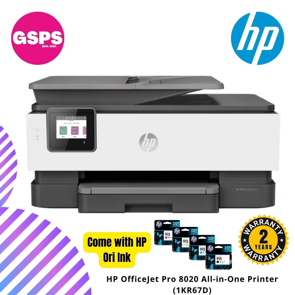 Hp Officejet Pro 8020 All In One Printer 1kr67d Shopee Malaysia 1381