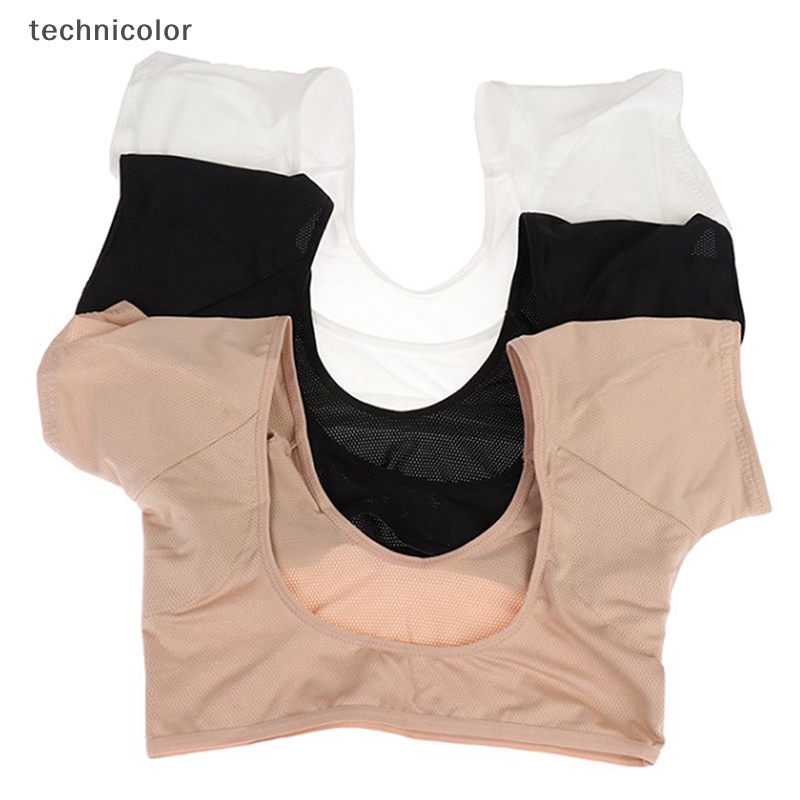 TCMY Underarm Sweat Pads T-shirt Women Armpit Shape Reusable Sweat Pads  Washable TCC White/M