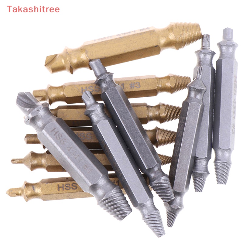 (Takashitree) 4/6Pcs Damaged Screw Extractor Center Drill Bit Set