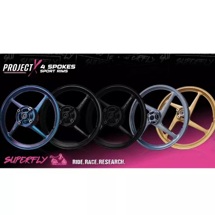 Superfly Project X Sport Rim 4 Kaki Yamaha Y15ZR Y16ZR LC135 Honda ...