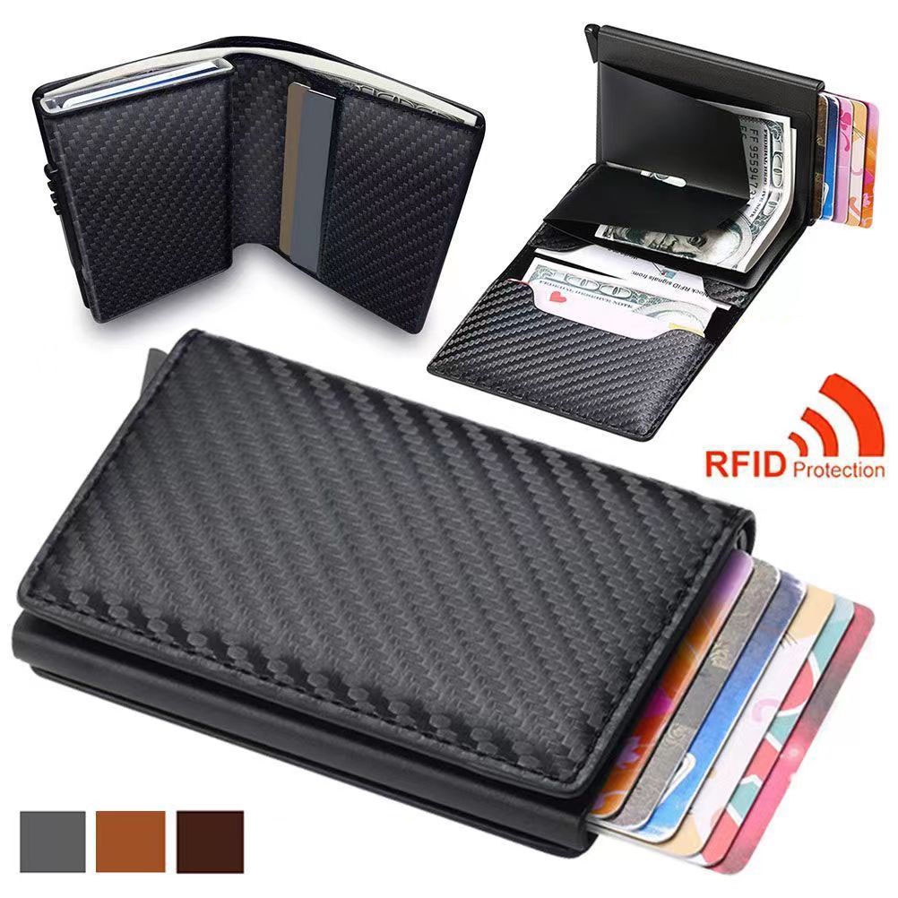 RFID Anti Theft Card Holder Automatic PopUp UltraThin Metal Credit
