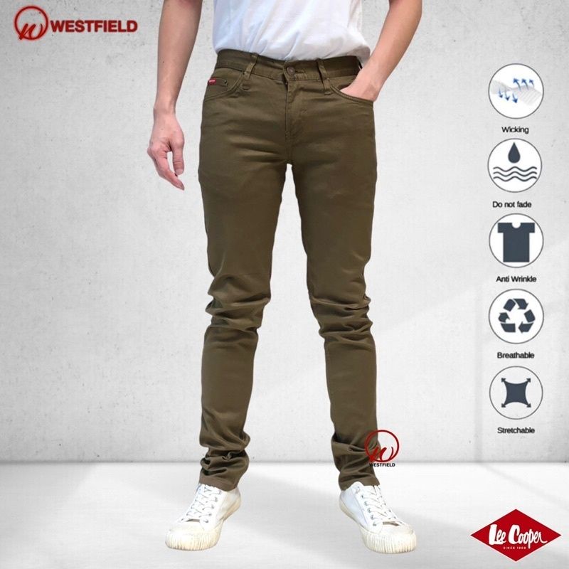 Skinny khaki hot sale jeans mens