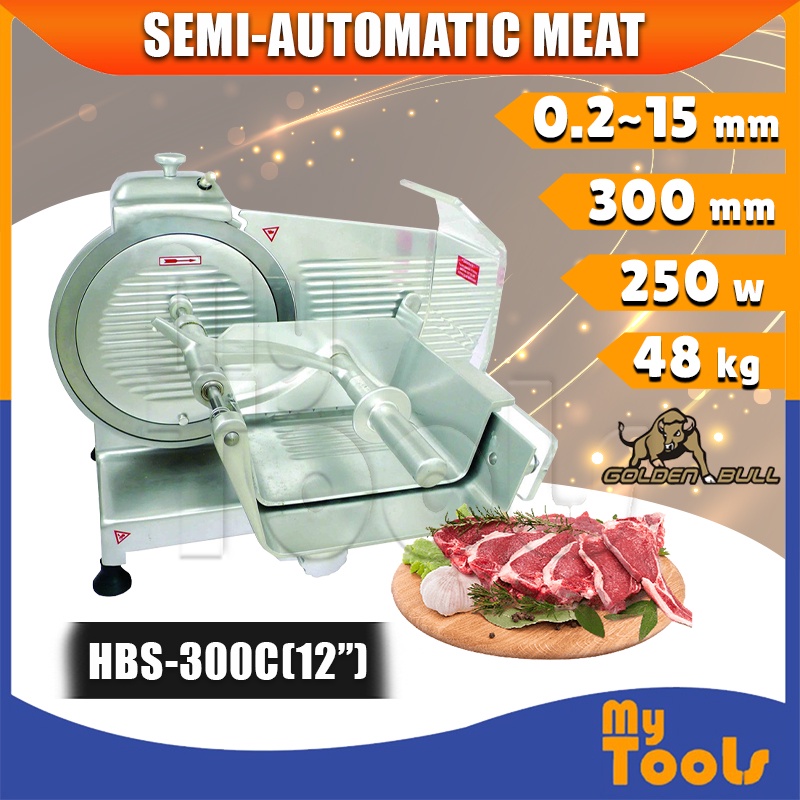 Mytools GOLDEN BULL SemiAutomatic Meat Slicer HBS300C(12") Shopee