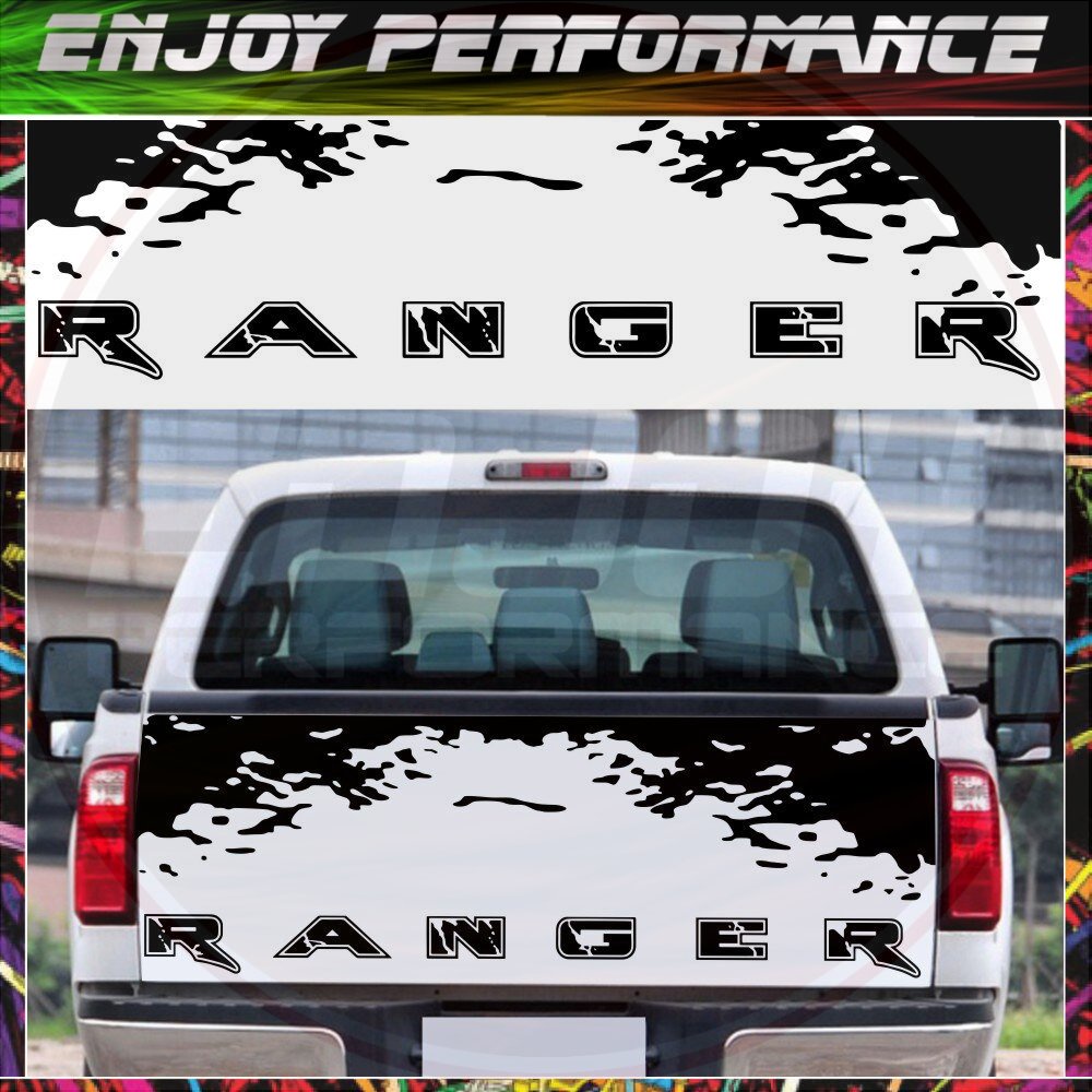 1PCS Fashion car graphic splash retro stripe car trunk decorative decal ...