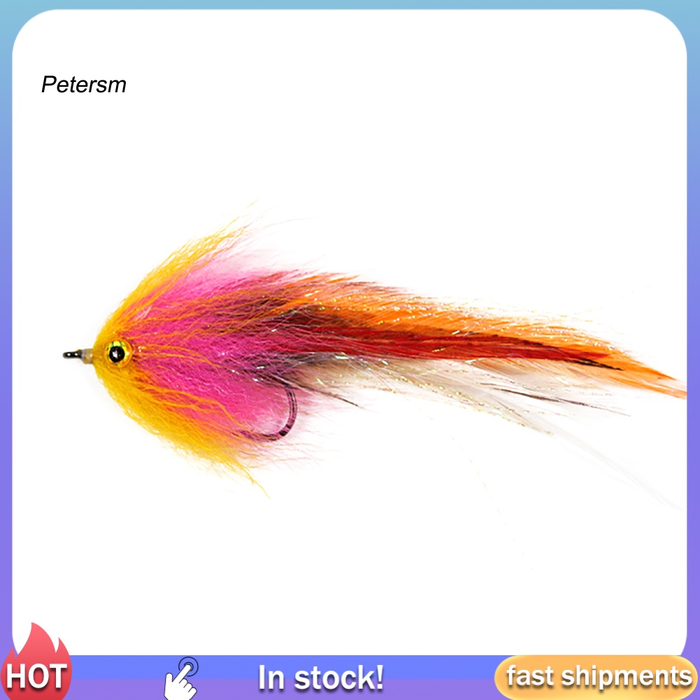 PP Feather Sharp Hook Trout Salmon Steelhead Pike Streamer Fly Fishing