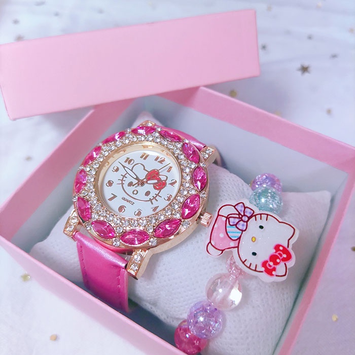 Anime Sanrio Hello Kitty Watch Girls Kids Watch Kawaii Student