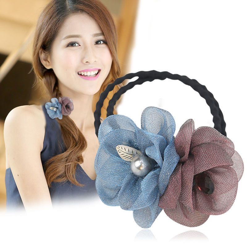 Flower Hair Ring Rubber Band Head Rope Korean Version Simple Hair Rope Japanese Korean Hair Tie