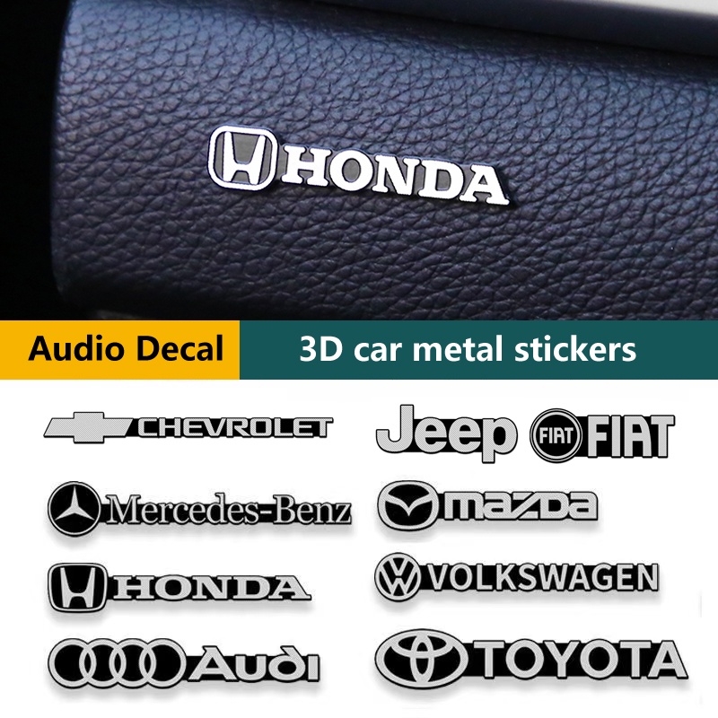 1Pcs 3D car metal stickers Auto Decorative decals Car Interior Sticker
