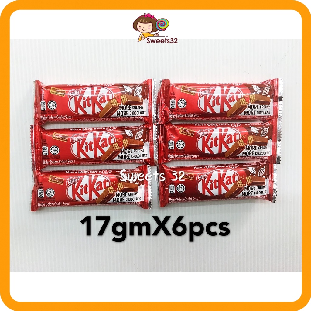 Nestle Kit Kat (1 pack =17gm 2F X 6pcs) | Shopee Malaysia