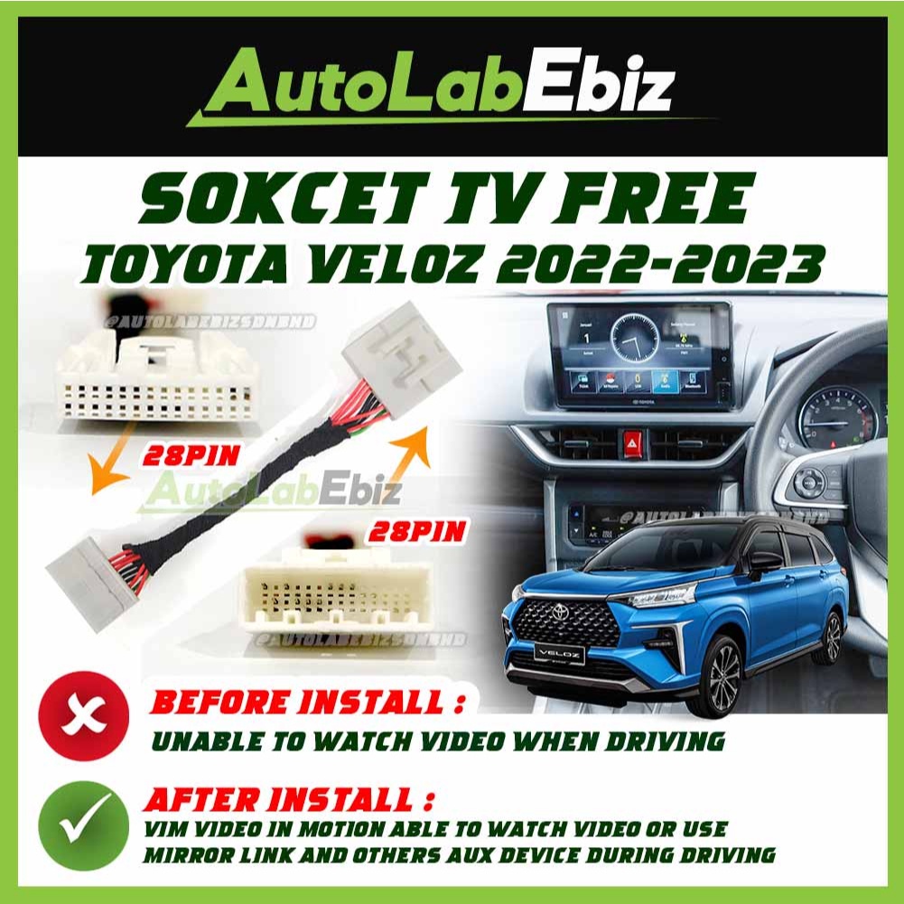 Toyota VELOZ 20222023 Socket TV Free Bypass Video In Motion VIM