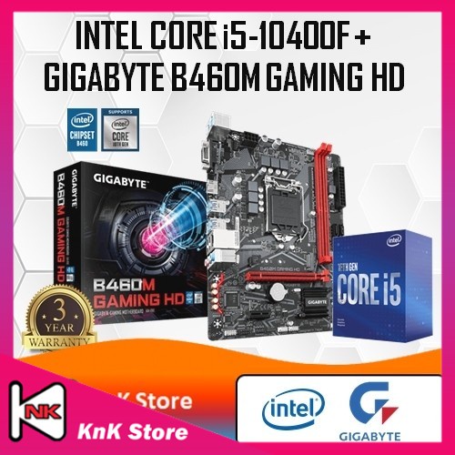 P.W.P. Intel Core i5 10400F Processor + Gigabyte B460M-GAMING HD