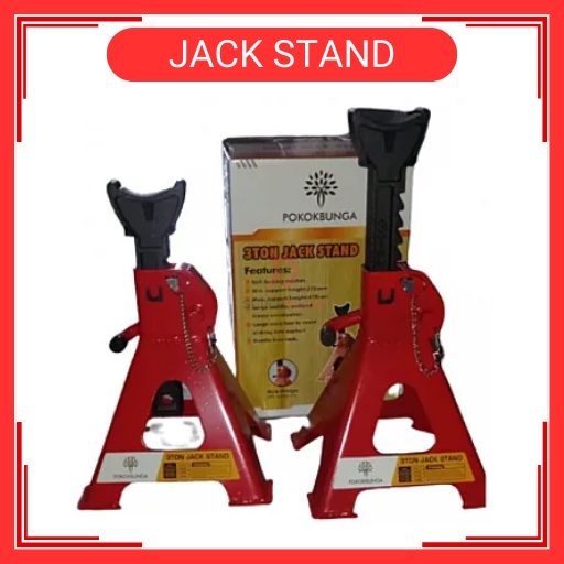 3Tan Jack Stand Dengan Pin Keselamatan Alat Pembaikan Boleh Laras Heavy