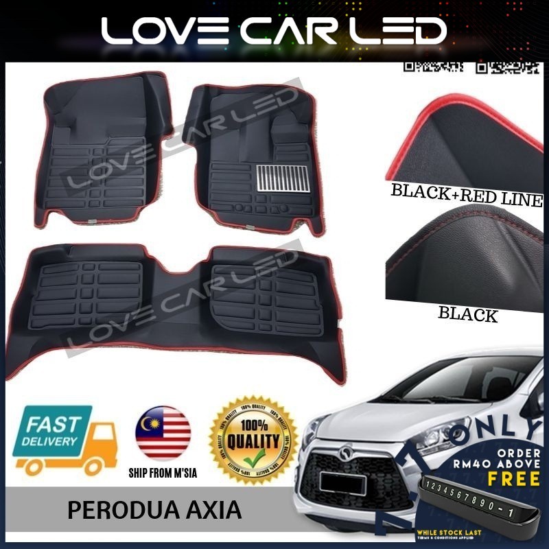 Readystock Perodua Axia D Floor Mat Carpet Car Floor Mat Shopee Malaysia