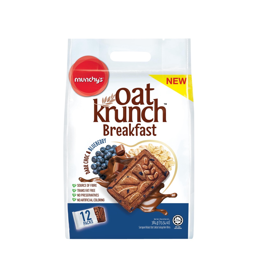 Munchy's Oat Krunch Breakfast Dark Chocolate With Blueberry Biscuit ...