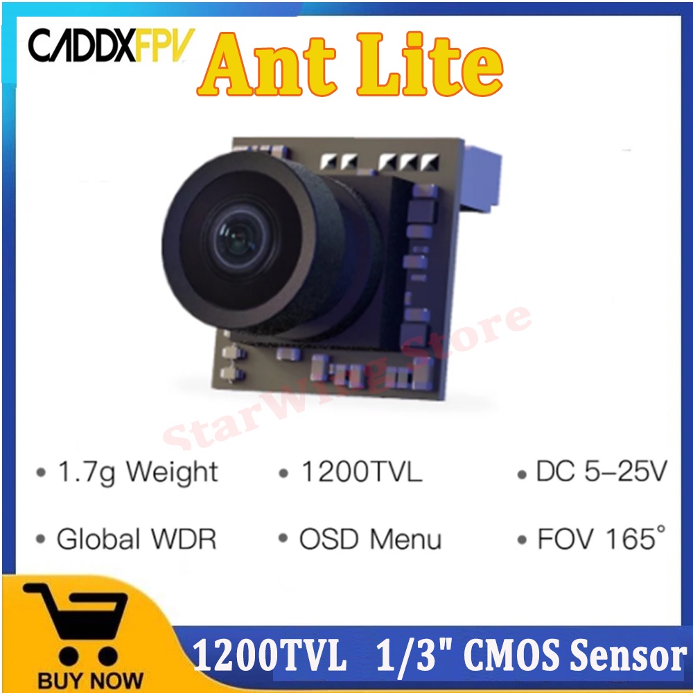 Micro Drone Camera Caddx Ant Lite 1200TVL Micro FPV Camera - 1/3 CMOS ...