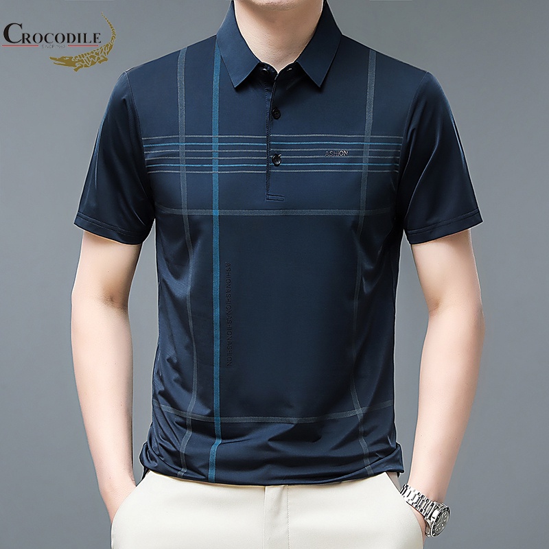 New Style Men's Short Sleeved Polo Shirt Casual Breathable Printed