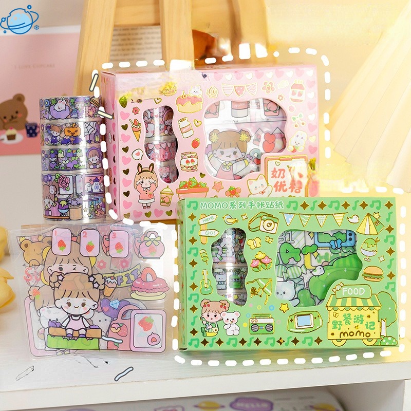 Boxed Cute Cartoon Goo Card Guka Sticker Set DIY Journal Scrapbooking ...