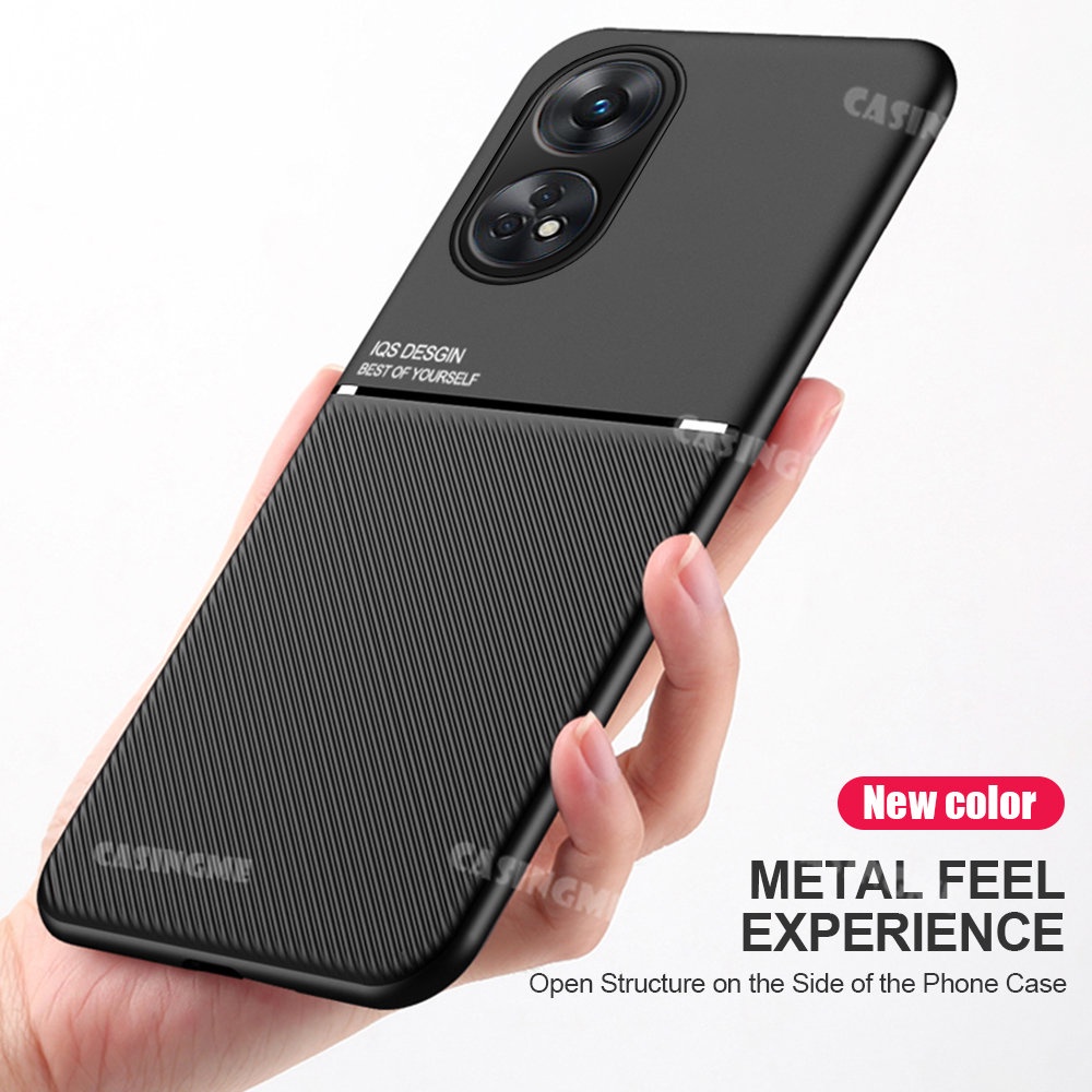 Oppo Reno8 T 4G 5G Case Car Magnetic Holder Leather Cover For Oppo Reno ...