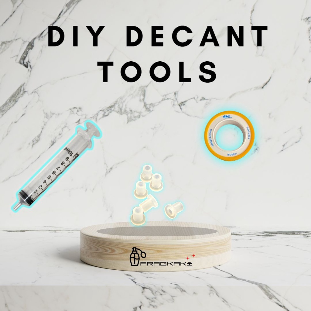 DIY Perfume Decanting Kit Syringe, PTFE Tape & Decant Tube Combo