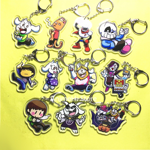Game Undertale Keychain Figure Papyrus Sans Frisk Chara Toriel Undyne