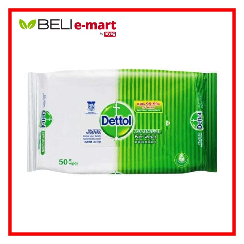 Dettol Antibacterial Hand Wipes (50's) Shopee Malaysia