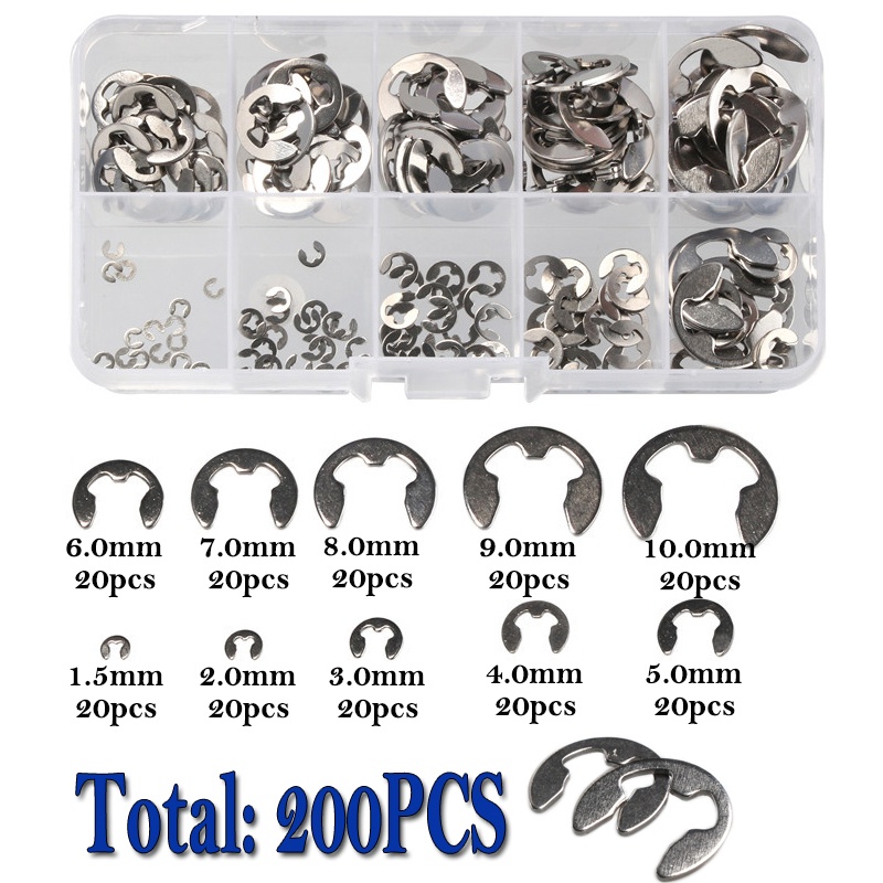 120/200pcs Stainless Steel Retaining Circlip Set Snap Ring стопорное