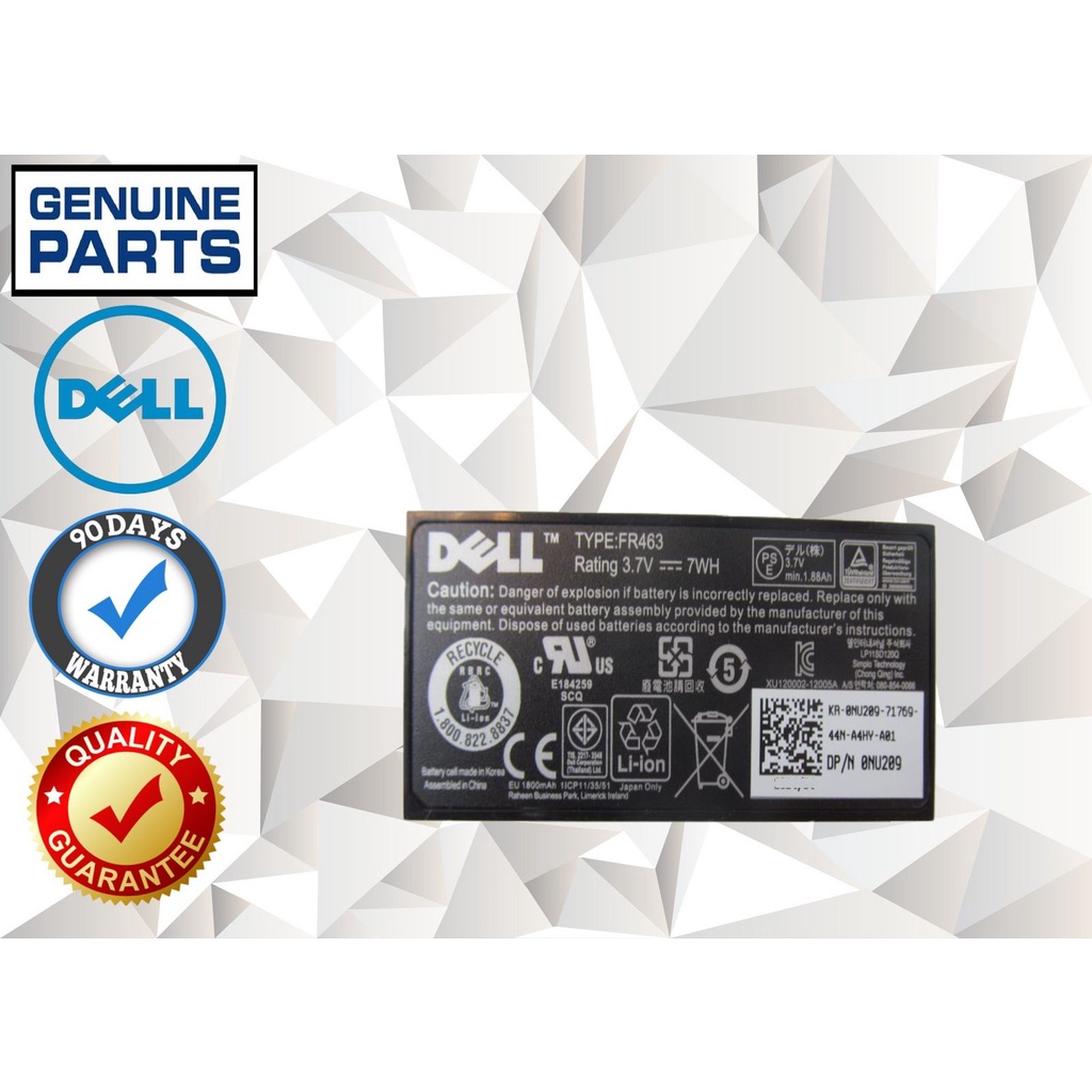 Dell Genuine Perc 5i/6i/H700 Raid Battery (NU209/ FR463/ U8735