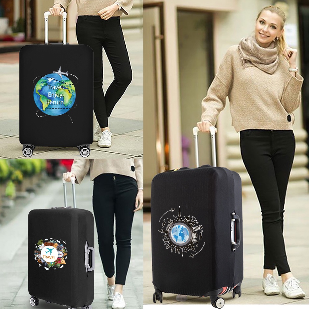 Luggage Cover Suitcase Travel Printed Elastic Dust Cover 26''32