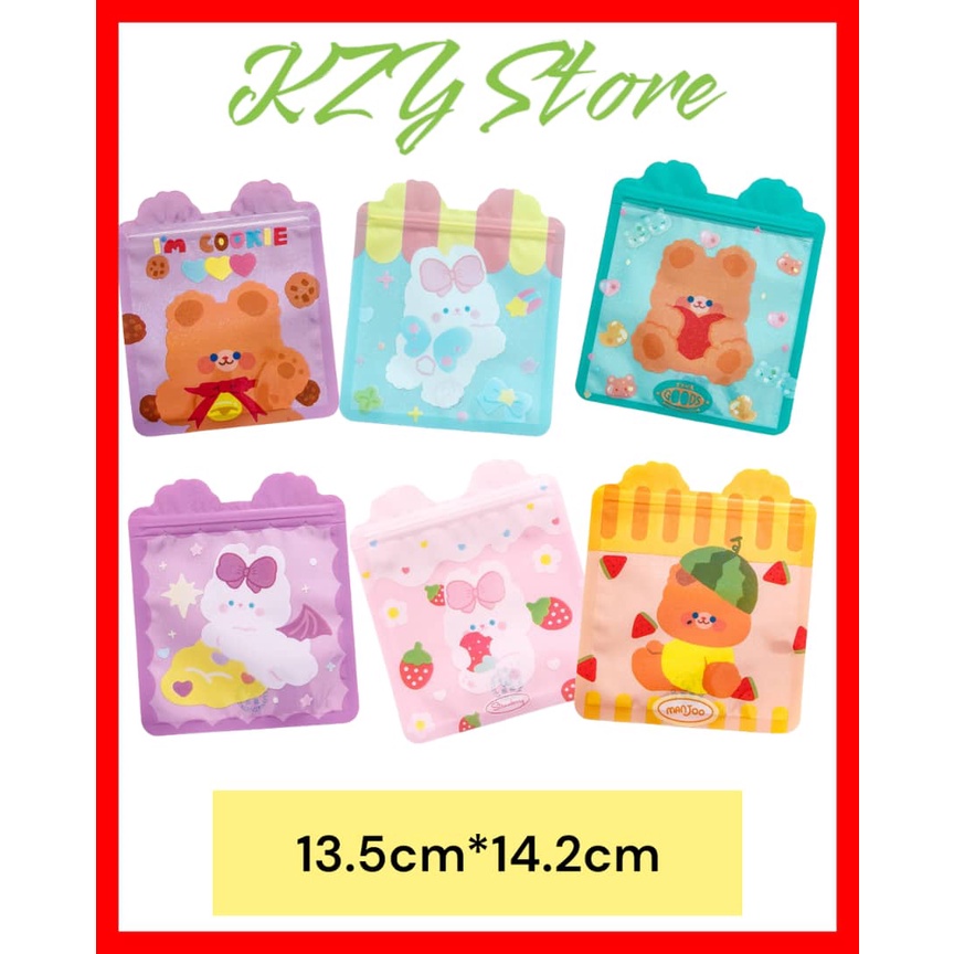 13.5cm*14.2cm_10pcs Cartoon Storage Bag Plastic Bag Sweet Goodies Bag