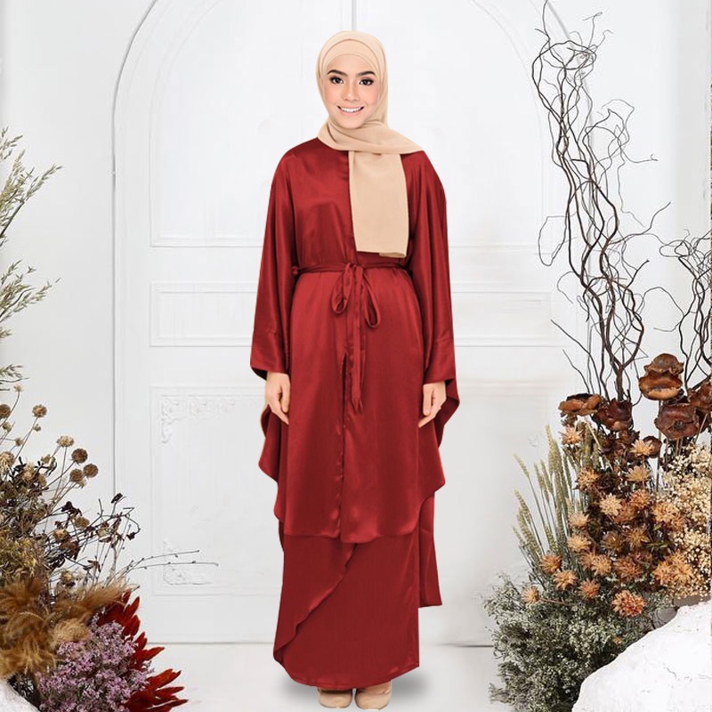 LUXE BAJU KAFTAN SATIN RAYA 2024 KAIN CAFTAIN VIRAL TRENDY KURUNG MODEN ...