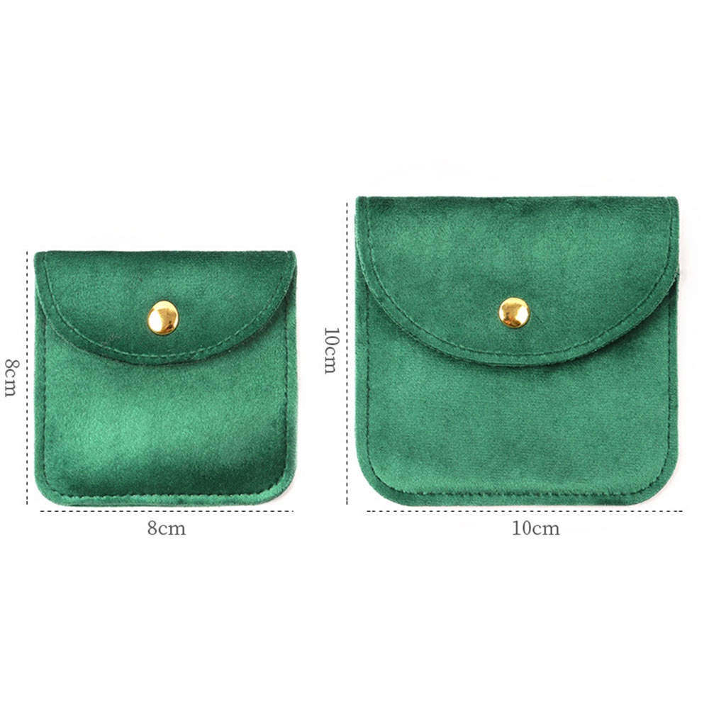 Snap Button Jewellery Pouch Fillet Velvet Bag Envelope Jewelry Bag ...