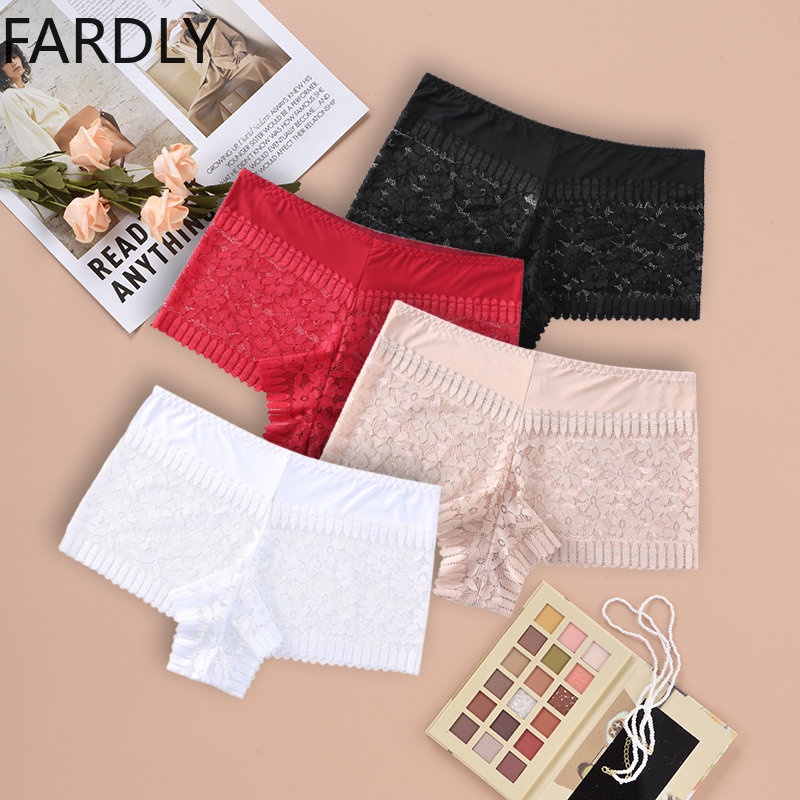 FARDLY Women's Sexy Lace Underwear Red Plus Size Xl-xxxxl Embroidery ...