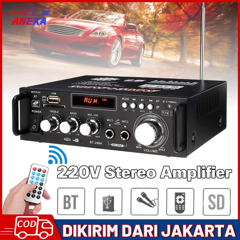 Original BT298A Amplifier Bluetooth Karaoke Home Theater MP3 Player FM