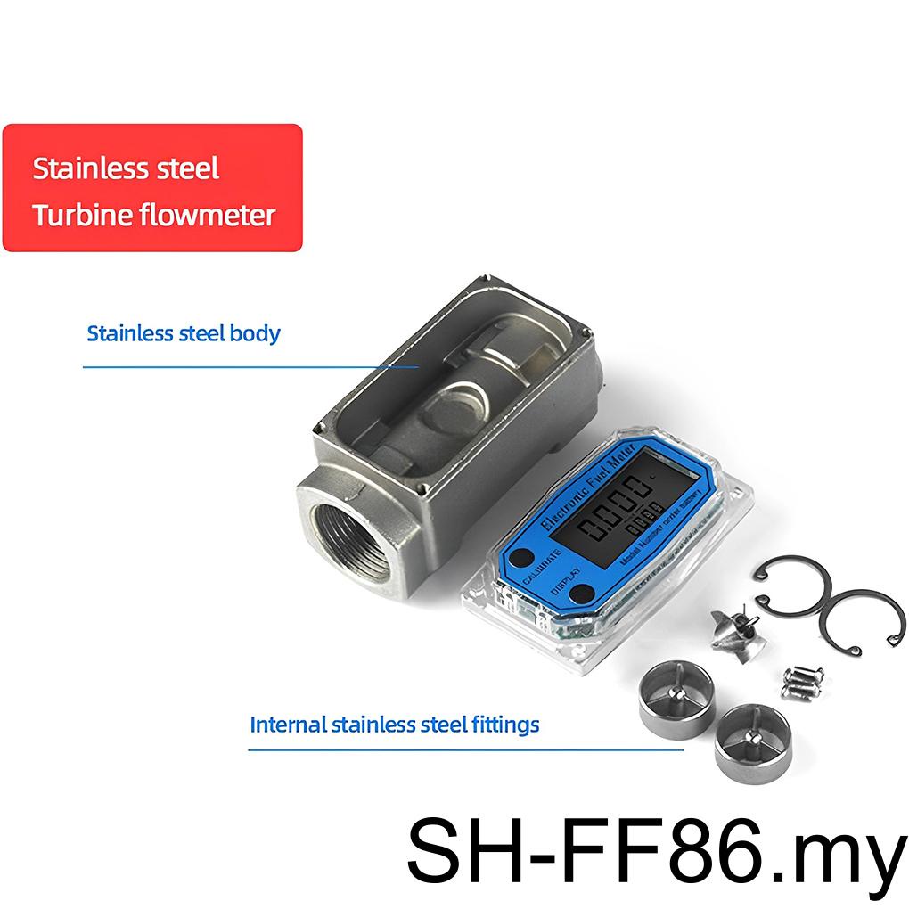 Electronic Turbines Fuel Flows Meter Adjustable Tools Digital Display