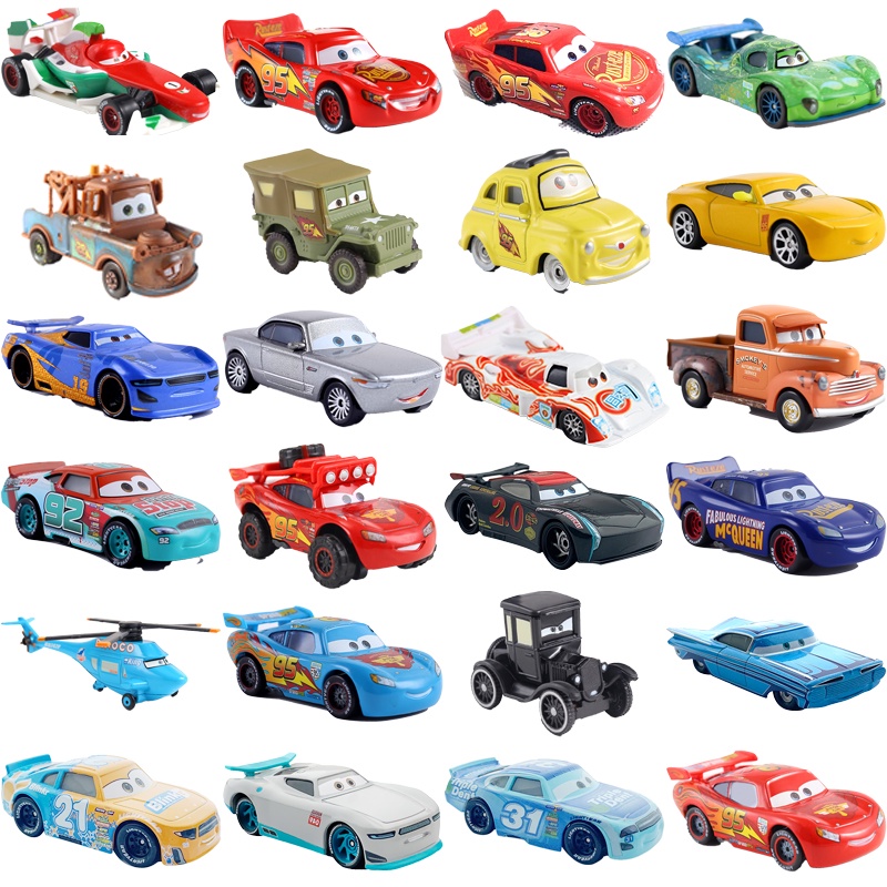 Cars 2 3 Disney Pixar Lightning McQueen Chick Hicks Doc Hudson Mater 1: ...