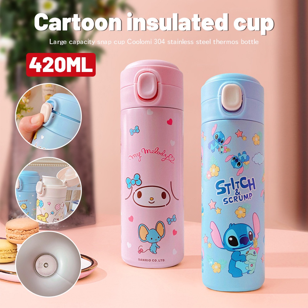 Kawaii Kuromi Sanrioed vacuum insulated tumbler Cute Cartoon baby water ...