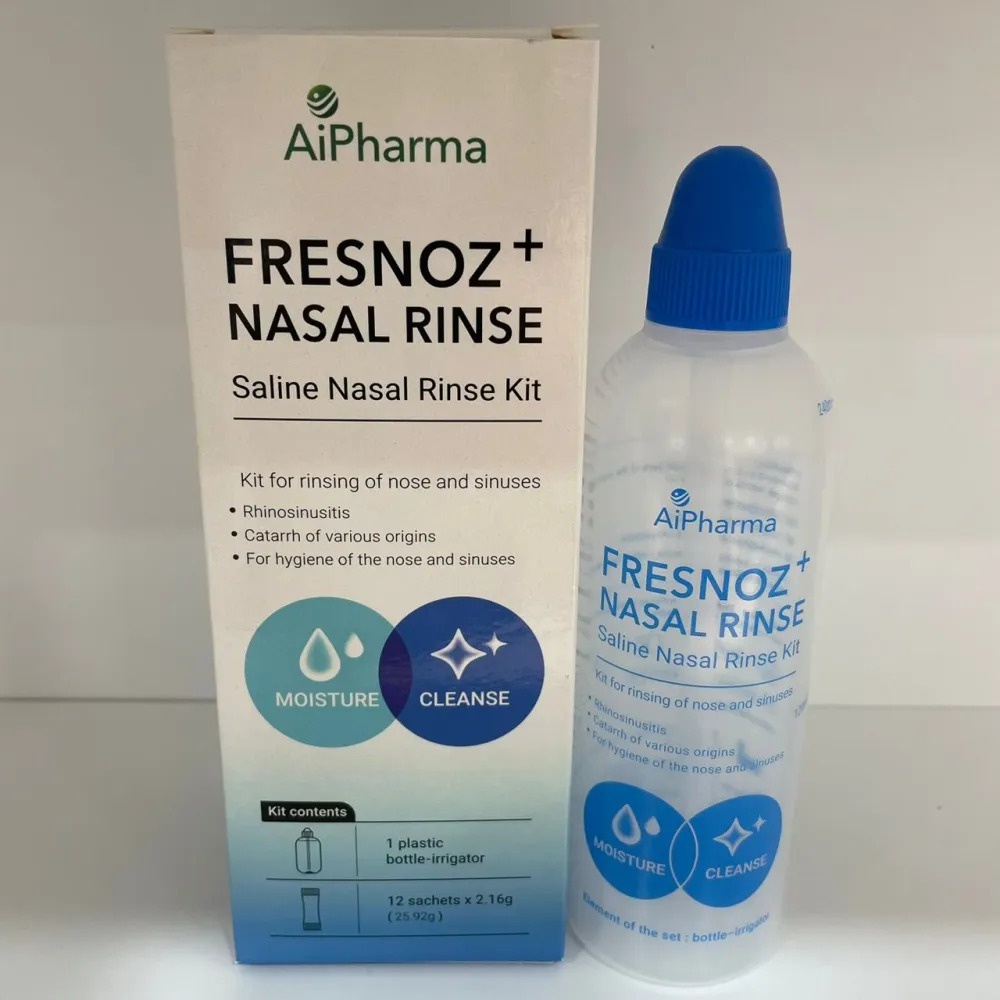 AIPHARMA FRESNOZ+ NASAL RINSE STARTER KIT (BOTLLE +12 SACHETS) | Shopee ...