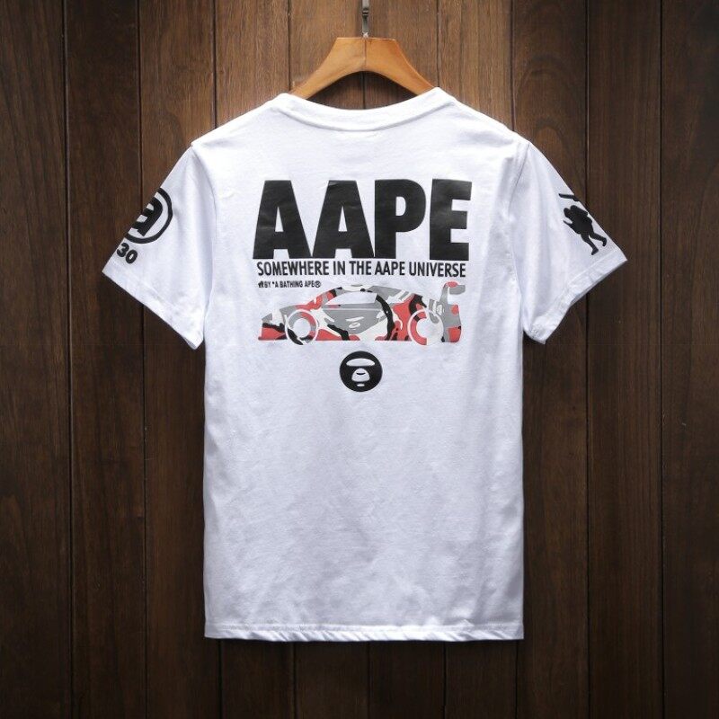 Japanese New BAPE A Bathing Ape Baseball Uniform Tshirt Men Woman Summer  Breathable Movement Light Blue Stripe Suit T shirt