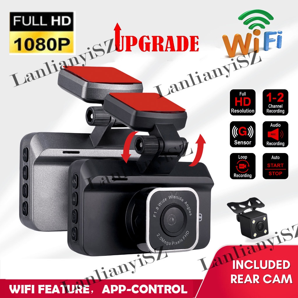 【WIFI VERSION】WIFI X3 Budget Dash Cam Dual Channel Recording 1080P Full HD Car Camera Shopee