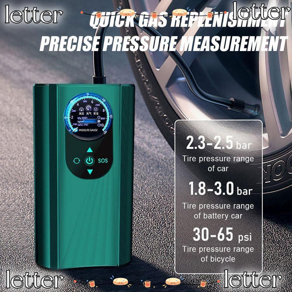 LETTER Car Inflator Pump Intelligent Auto Electric Inflator Tyre ...