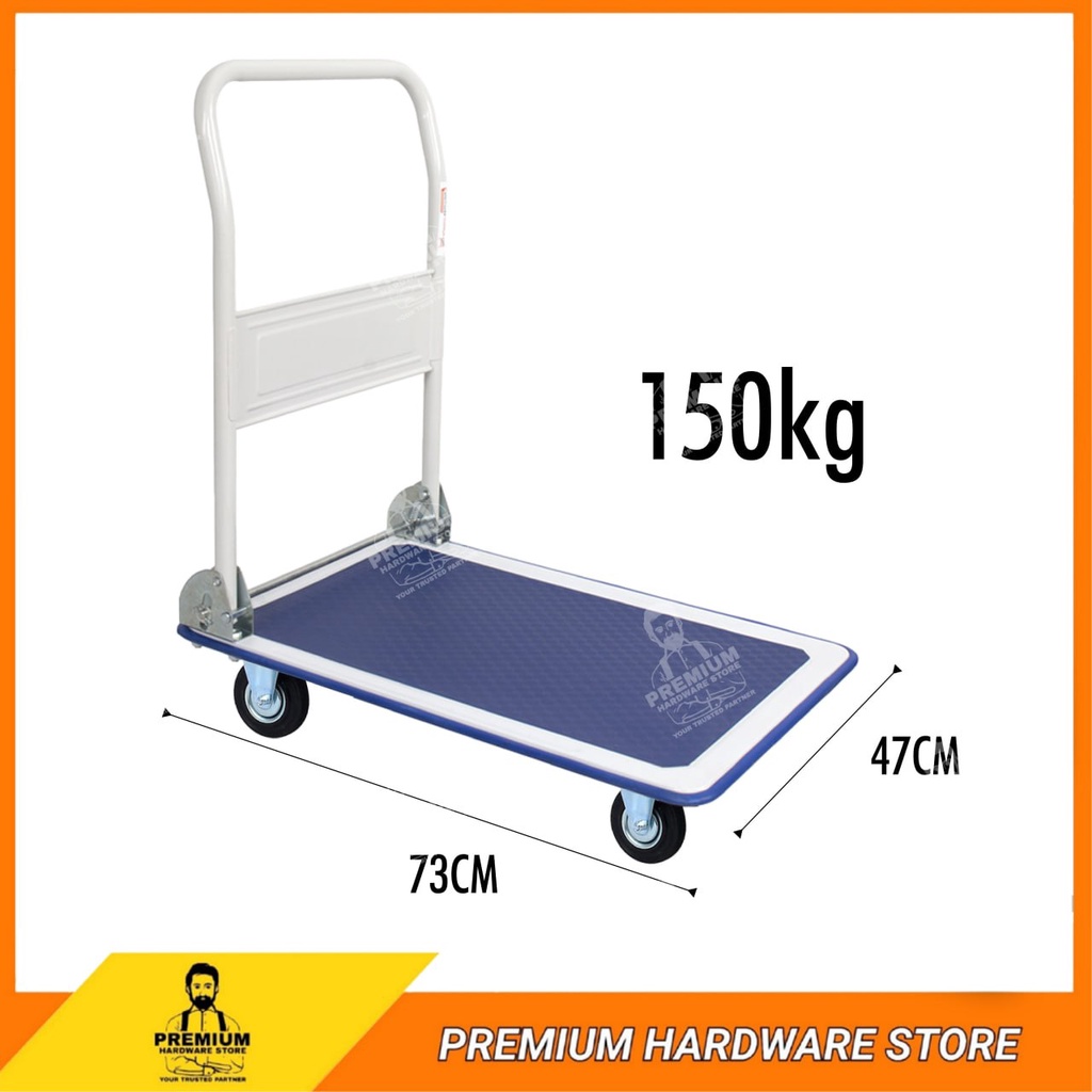 PREMIUM Iron Hand Truck Trolley 150KG Foldable Platform Hand Truck