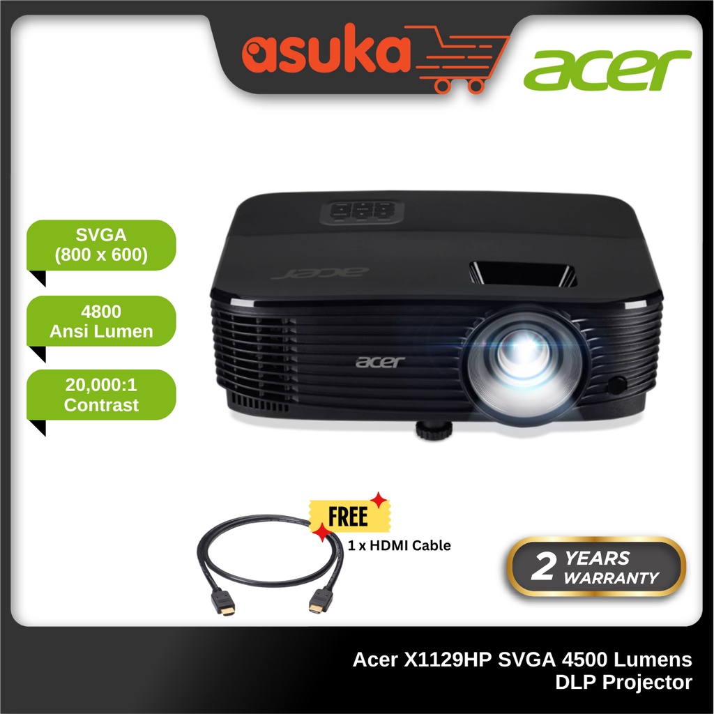 Acer Basic P1157i 4500 ANSI lumen DLP SVGA (800x600) 20000:1 MR.JUQ11