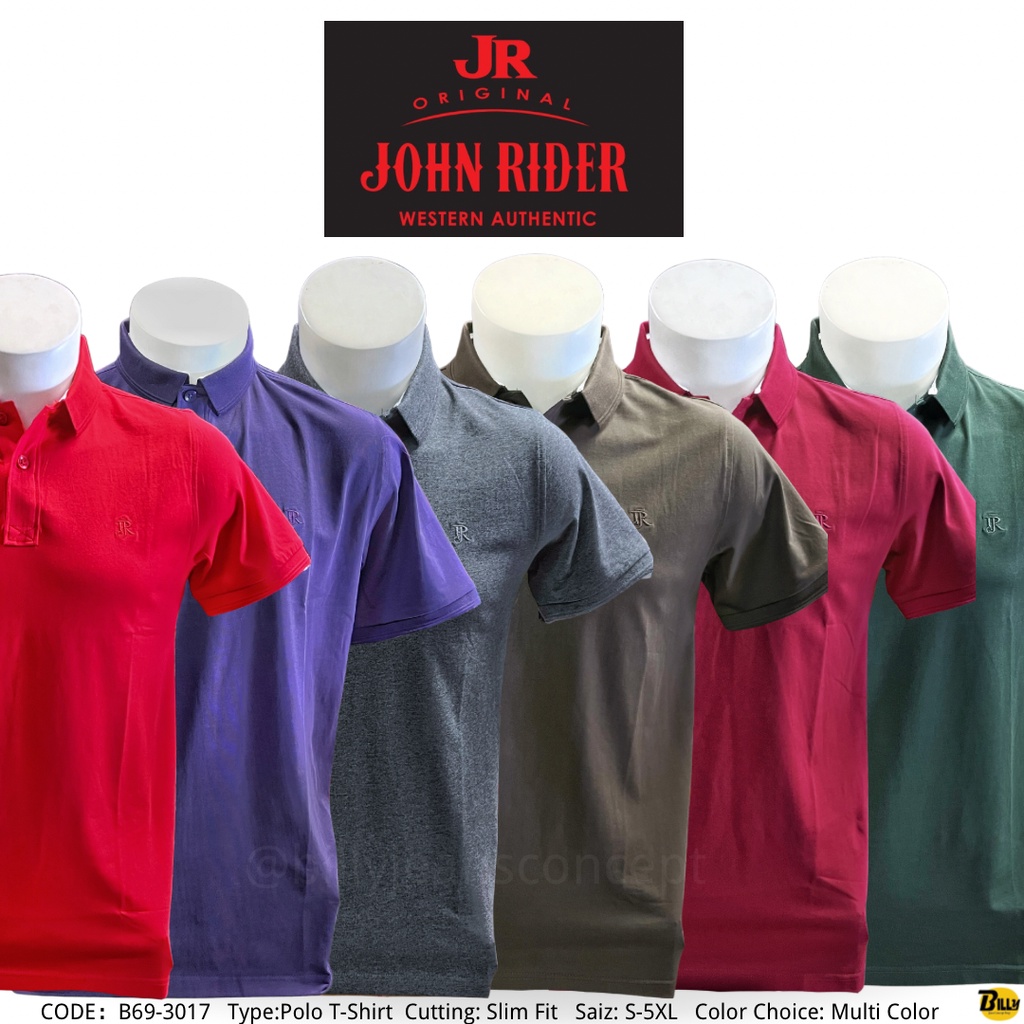 JOHN RIDER Brand Men’s Slim Fit Casual Polo T-shirts ( B69-3017 ...