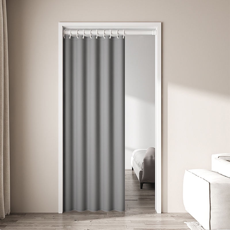 Solid color Door Curtain, Temporary Doorway Curtain Panel for Kitchen